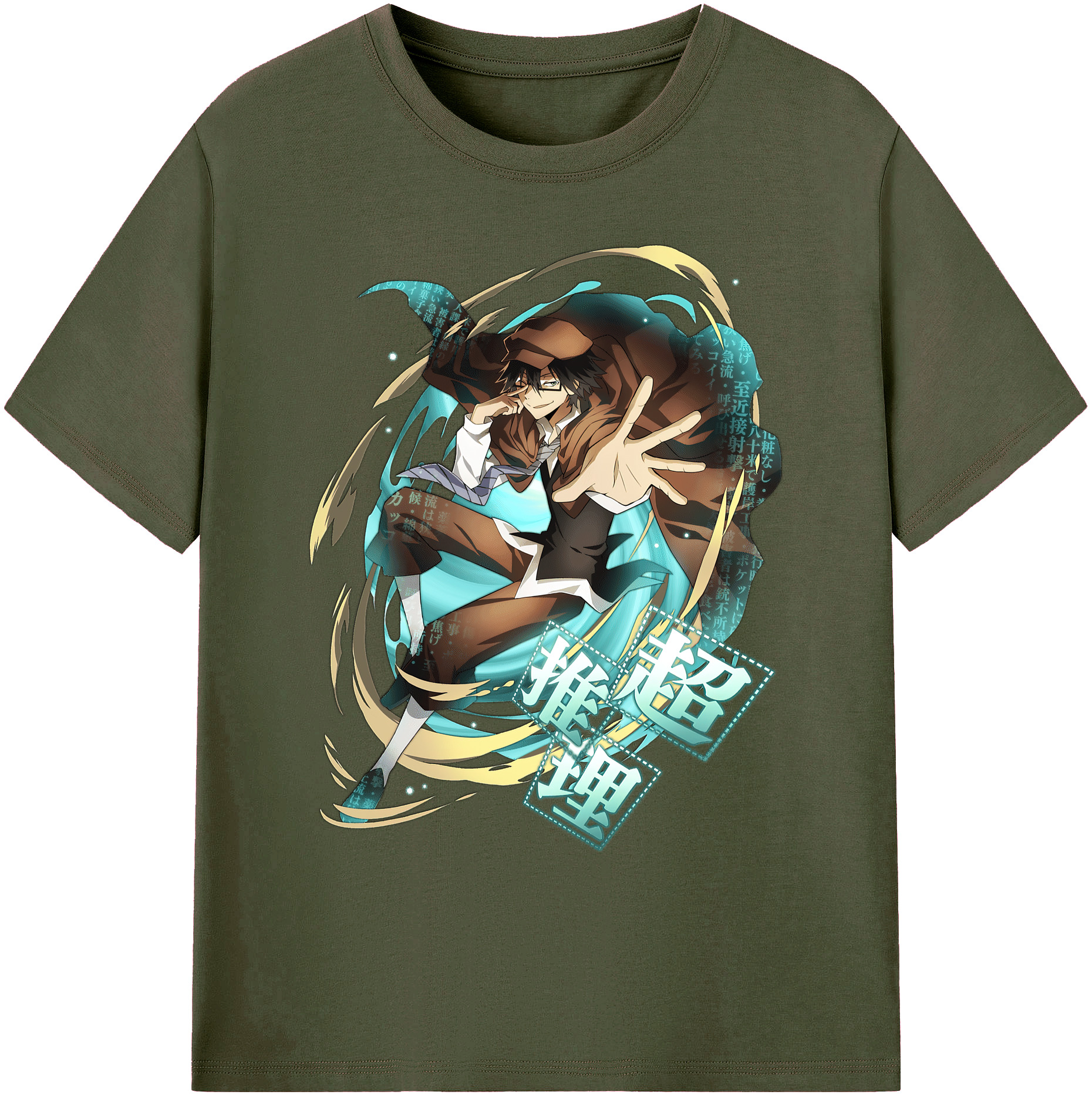 （画像用） 文豪ストレイドッグス Bungo Stray Dogs 綿100％ メンズ半袖Tシャツ｜肌触りやわらか＆通気性